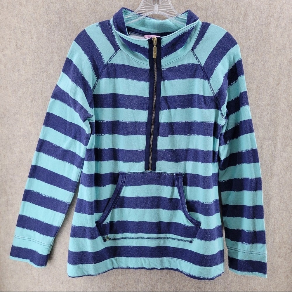 Lilly Pulitzer Skipper Popover, Size M, Blue/Aqua